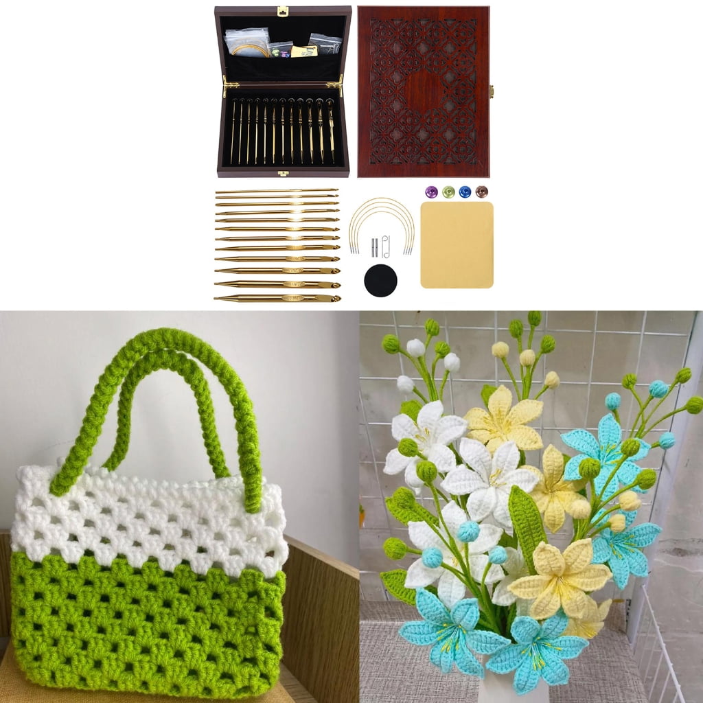 Coated Crochet Collection Bright Comfort Designs Multiple Size Crafting Set