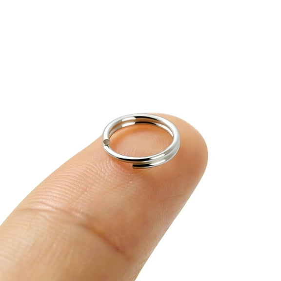 2PCS 925 Sterling Silver Split Jump Ring Connector Jewelry Findings Key Ring,DIY Pearl Necklace & Bracelet Enhancer Shortener(8mm)