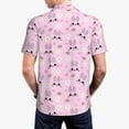 thumbnail image 3 of Balery Rabbit Face Printed Men’s Short Sleeve Polo Shirt, Midweight Men's Shirt,Golf Polo shirts -3X-Large, 3 of 8