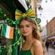 thumbnail image 5 of Decoraciones para fiestas del Día de San Patricio, diademas coloridas, sombreros para festivales irlandeses, sombreros de copa dorados y verdes, diademas de trébol, diadema de plástico., 5 of 6