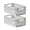Grey-2Pack, variant on 6-Pack Small Pastel Plastic Storage Baskets, Collapsible Crates for Organizing, Space-Saving Mini Bins for Classroom, Kitchen, Office, Bedroom (5.9" x 3.8" x 2.2")