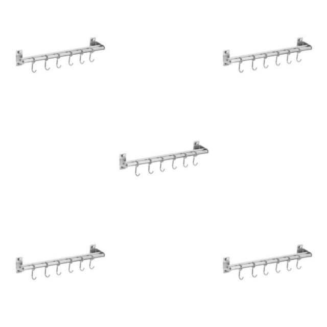 Guardoinrt Support d'Ustensiles de Cuisine en Acier Inoxydable Facile à Installer Résistant à la Rouille et Durable Double Poteau Organisé+40cm+6 5Set