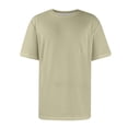 thumbnail image 3 of Domuza Mens Solid Color T Shirts Casual Short Sleeve Tee Summer Basic Comfy Round Neck Top Soft Breathable Moisture Wicking Relaxed Fit Pullover Khaki XL, 3 of 8