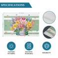 thumbnail image 6 of Watercolor Floral Placemats Set of 8, Spring Flowers Butterflies Leaves Green Placemats for Dining Table, Place Mats for Kitchen Tabletop, Waterproof Wipeable Dining Table Mats Set, 6 of 9