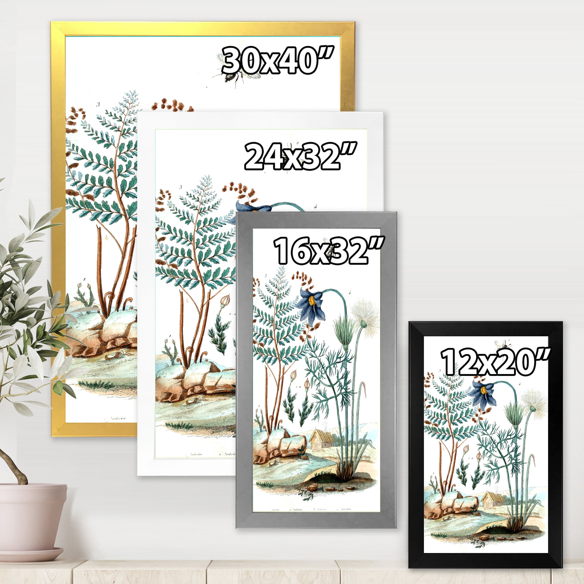 Designart 'Ancient Ancient Countryside Animals' Farmhouse Framed Art Print