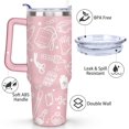 thumbnail image 3 of 40oz Funny Nurse Life Stainless Steel Flip Straw Tumbler Spill Proof Travel Cup Double Wall Vacuum Insulated Coffee Mug with Handle, 3 of 6