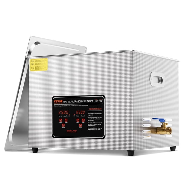 Máquina de limpieza ultrasónica VEVOR 15L 360W con temporizador y calentador