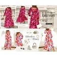 thumbnail image 5 of RETTYGARDEN Women Floral Maxi Dresses Fall Long Sleeve Square Neck Boho A Line Wedding Guest Casual Flowy Long Dress, 5 of 8