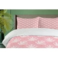 thumbnail image 4 of Ambesonne Autumn Duvet Cover Sets, Pastel Doodle Forest Leaves, 2-King, Pink Vermilion and White, 4 of 7