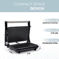 thumbnail image 4 of Electric Griddle Panini Press Sandwich Maker - Stainless Steel Grill With Aluminum Non-stick Coating 180-degree Hinge For Thick And Thin Foods, 4 of 7
