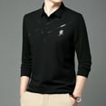thumbnail image 2 of Men's Cool Autumn Casual Silk Polo Shirt, 2 of 5