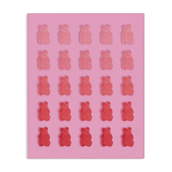 Stupell Industries Eclectic Sweet Pink Gummy Bears Canvas Art, 16 x 20, by LISH Creative