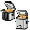 thumbnail image 3 of Deep Fryer with Basket, 1500W Electric Deep Fryer, Temperature Control, Removable Lid, 2.5L/1.5L Non-Stick Inner Pot, Easy to Clean Cooker Springtok Cooking Food, 3 of 24