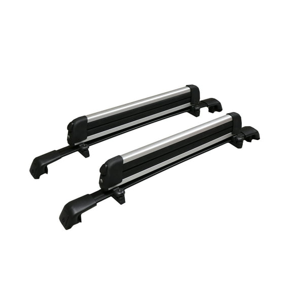 BrightLines Roof Rack Crossbars Ski Rack Combo Compatible with Hyundai Tucson 2016-2021 (Up to 4 Skis or 2 Snowboards)