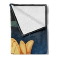 thumbnail image 2 of Crabs Soft Flannel Fleece Blanket, Illustration of Marine Creature Under a Shell at the Beach at Night with a Lighthouse, Cozy Plush for Indoor and Outdoor Use, 70" x 90", Multicolor, by Ambesonne, 2 of 5