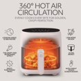 thumbnail image 4 of Series 6 in 1 Air Fryer with Glass Basket, 5 Quart Non Toxic Air Fryer w Digital Display, 430 ° F Max Temp, Preheat & Keep Warm Function, Compact + Dishwasher Safe Glass Airfryer, 4 of 10