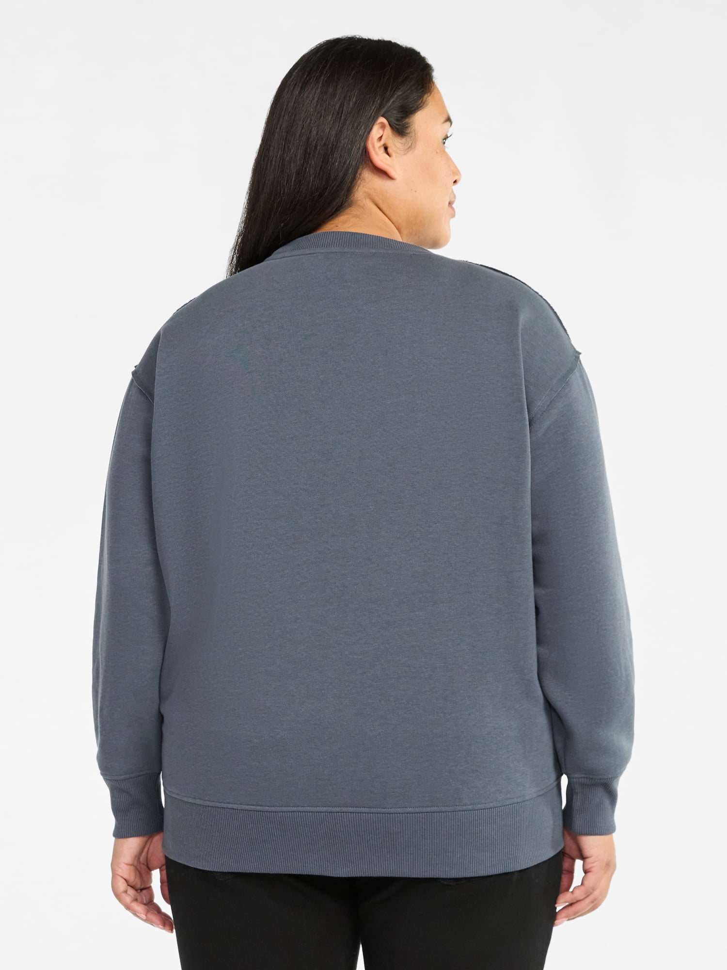 Terra & Sky Women's Plus Size Yeehaw Boots Graphic Sweatshirt with Long Sleeves, Sizes 0X-4X