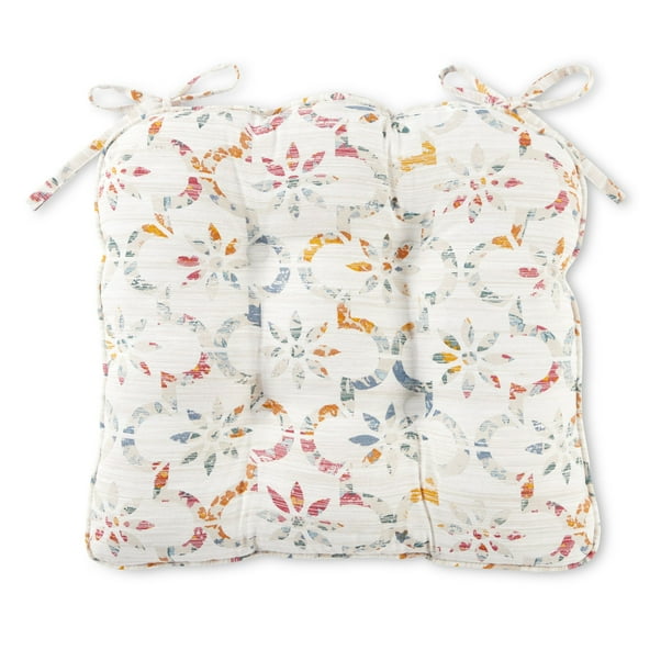 Mainstays Ogee Tile Chair Pad, Multi, 16"W x 17"L, 1 Piece