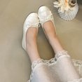 thumbnail image 5 of Women Tassel Bow Ballet Flats, Round Toe Slip‑On Soft Ballerina Shoes, Lightweight Flat Dress Shoes for Party Wedding Office, 5 of 9