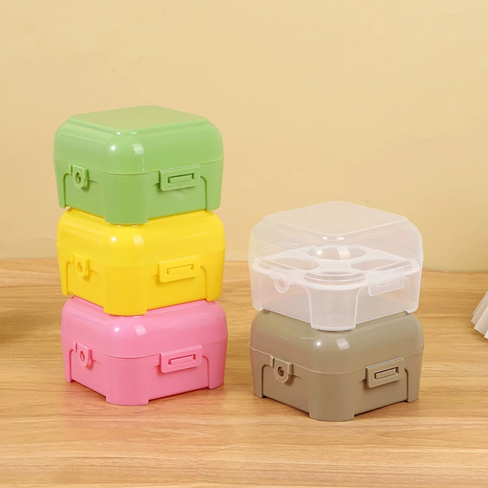 Deviled Egg Holder with Lid, Egg Storage Box, 4 Girds Egg Holder Container, Travel Egg Container, Plastic Egg Container for Refrigerator, Portable Egg Tray, Reusable Stackable Egg Holder for Fridge