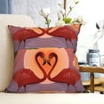thumbnail image 5 of Home Throw Pillow Covers Two Sides Printed Romantic Red Flamingos and The Moon Pattern Decor Sofa Living Room Bed Couch Car, 5 of 7