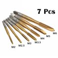 thumbnail image 3 of Lefu 7pcs set M2-M6 Machine Screw Thread Taps Tapping Tools Metric Plug Tap Drill, 3 of 9