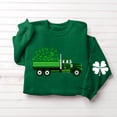 thumbnail image 5 of Womens St Patricks Day Shirt Checkered Heart Print Sweatshirt Long Sleeve Crewneck Pullover Shamrock Green Tops for Women, 5 of 5