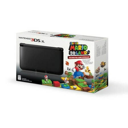 Refurbished Nintendo 3DS XL Handheld Console with Super Mario 3D Land, Black