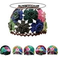 thumbnail image 3 of YooGuoGuo Womens Fashion Cutout Floral Knitted Beanies Caps Handmade Slouchy Crochet Cloche Hats Floppy Stretchy Skull Caps, 3 of 7