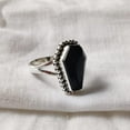 thumbnail image 6 of coffin ring natural black onyx ring 925 sterling silver rings dainty ring gemstone ring bohemian jewelry handmade ring coffin black onyx ring onyx ring beaded ring thanksgiving ring promise ring, 6 of 7