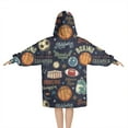 thumbnail image 2 of Navy Blue Baseball Football Pattern Blanket Hoodies for Kids 6-13YR Oversize Wearable Blanket Hoodies for Boys Girls Teens, 2 of 7