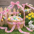 thumbnail image 4 of Amzcrzy Polyester Ribbon Easter Carrot Egg and Bunny Patterned Ribbons Suitable for Crafting Gift Wrapping Diy Ribbon Bows Bouquet Wrapping and Wreath Decoration Home Decor Home Decor Room Decor, 4 of 6