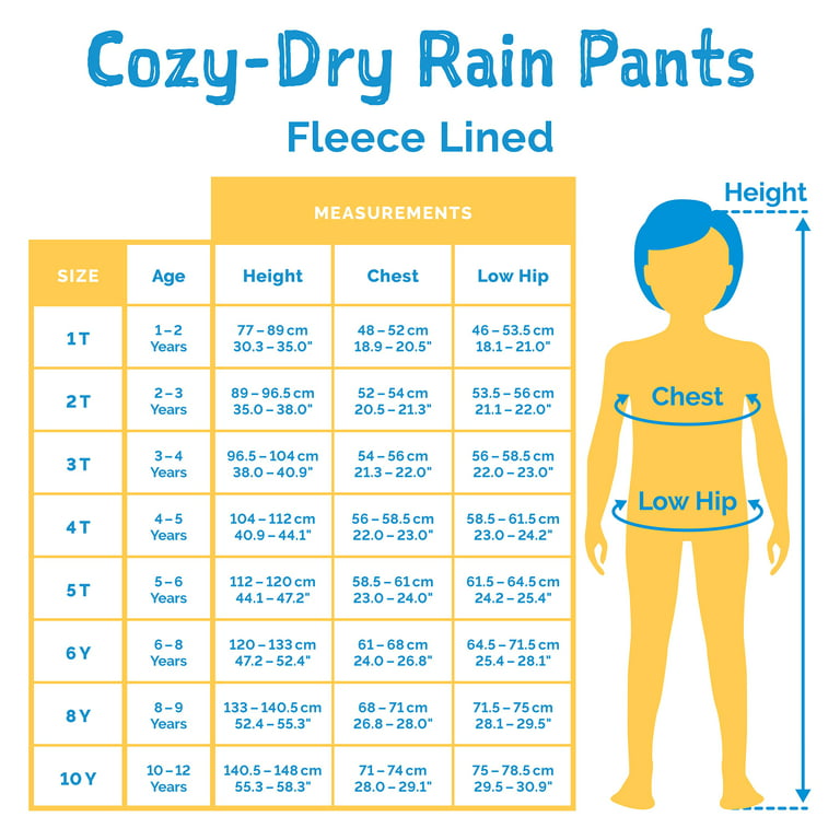 Jan & Jul Cozy-Dry Kids Boys Girls Rain & Snow Pants (Fleece Lined