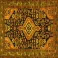 thumbnail image 1 of Ahgly Company Machine Washable Indoor Square Persian Yellow Traditional Area Rugs, 7' Square, 1 of 4