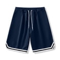 thumbnail image 5 of LNZGNM Mens Basketball Shorts Plus Size Quick Dry Sports Shorts Elastic Waist Drawstring Short Pants Athletic Jogger Shorts with Pockets,Navy XL, 5 of 5