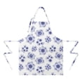 thumbnail image 2 of Pioneer Flower Floral Print Pattern Apron for Women and Men, Cotton Linen Waterproof with Pockets, Adjustable, 33x27 Inch for Kitchen, Gardening, BBQ, Salon, 2 of 6