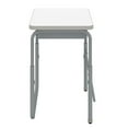 thumbnail image 3 of Pemberly Row Height Adjustable Student Desk Pendulum Bar & Book Box in White, 3 of 5