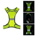 thumbnail image 3 of Graflsoa High-Visibility Reflective Safety Vest for Night Cycling, Running, and Outdoor Activities - Adjustable Yellow Polyester Vest, 3 of 6