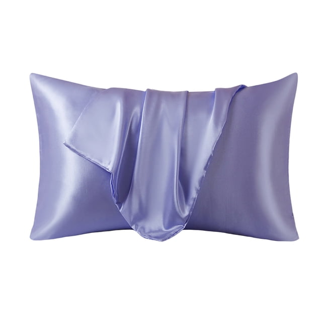 Wozhuo Taie d'Oreiller en Soie 2 Pack Réversible Réversible Housse d'Oreiller Rafraîchissante pour un Meilleur Sommeil