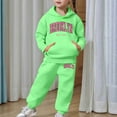 thumbnail image 5 of Girls Long Sleeve Hoodie and Pants Set Warm Comfortable Kids Outfits Toddler Pullover Sweatshirt Casual Two Piece Suit, 5 of 7