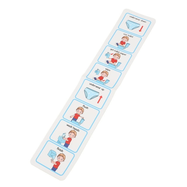 Horario Visual De Entrenamiento Para Ir Al Baño, Programa Educativo Especial Autoadhesivo Para Ir Al Baño, Transparente Para TEA