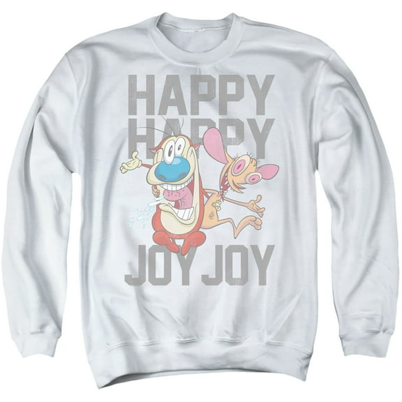Ren and Stimpy Happy Happy Joy Joy Unisex Adult Crewneck Sweatshirt