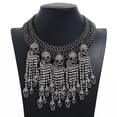 thumbnail image 2 of Halloween Tassel Necklace, Halloween Luxury Skulls Statement Necklace for Female Retro Fashion Gifts Accessories for Holiday, 2 of 8