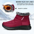 thumbnail image 5 of FAMITION Womens Winter Snow Boots Comfort Warm Non Slip Ankle Booties Hiking Boot Outdoor Flat Boots for Women Dressy Red 8, 5 of 8