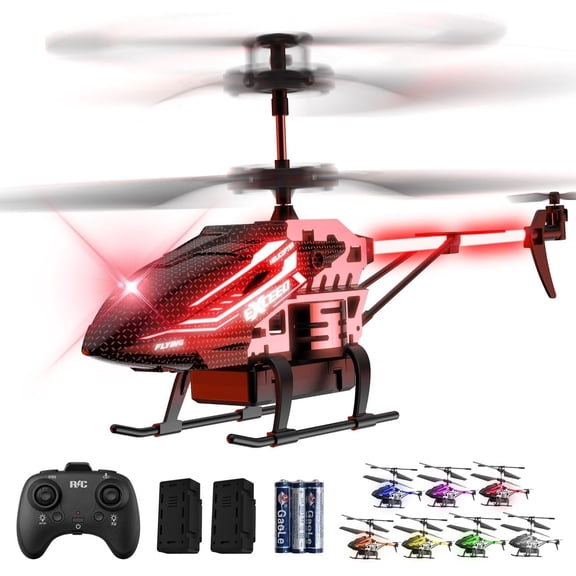 RC Helicopter, Remote Control Helicopter for Kids with 30Mins Flight(2 Batteries), 7 1 LED Light Modes, Altitude Hold, RC Toys for Boys Girls