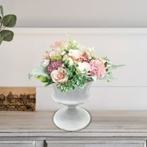 Luxcidy Vintage Compote Bowl Vase for Wedding, Cast Iron Tabletop Flower Vase, Metal Vase l Indoor and Outdoor Compote for Any Event Decoration