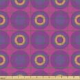 thumbnail image 2 of Ambesonne Abstract Fabric by the Yard Upholstery, Circular Vibrant Spirals, 10 Yards, Hot Pink Royal Blue, 2 of 5