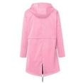 thumbnail image 3 of BONIXOOM Packable Puffer Jacket Women Full Zip Camping Wind Resistant Solid Holiday Windbreaker Jacket Women Pink XL(US:10), 3 of 3