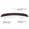 thumbnail image 4 of Wooden Tie Hanger Rack 24 Hooks Rotating Belt Holder Closet Ties Storage Organizer Dark Red, 4 of 8