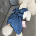thumbnail image 4 of Dinheiro Trajes para perros pequeños Niño Niña Primavera Suéter de punto Pantalones vaqueros Monos Ropa de una pieza para gatos Cachorros Ropa Adorable para mascotas medianas 4 patas OtoñoMedio, 4 of 7